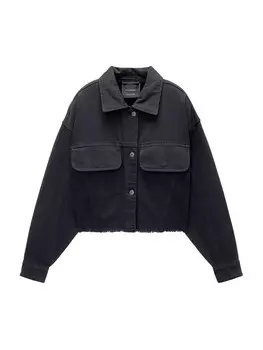 Межсезонная куртка Pull&Bear, черный