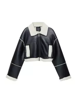 Межсезонная куртка Pull&Bear, черный