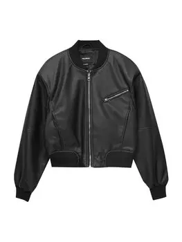 Межсезонная куртка Pull&Bear, черный