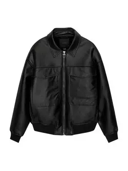 Межсезонная куртка Pull&Bear, черный