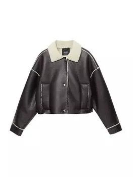 Межсезонная куртка Pull&Bear, цвет Chocolate