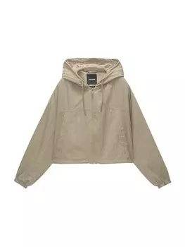 Межсезонная куртка Pull&Bear, темно-бежевый