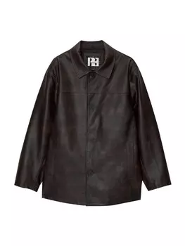 Межсезонная куртка Pull&Bear, темно-коричневый