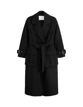 Межсезонное пальто Bershka Between-Seasons Coat, черный