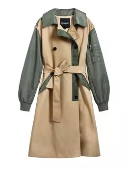 Межсезонное пальто Desigual, песочный