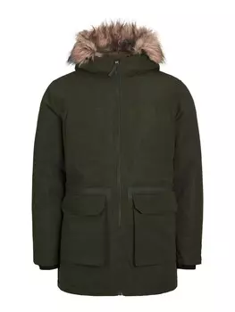 Межсезонное пальто JACK & JONES Between-Seasons Coat JJEWing, оливковый