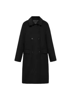 Межсезонное пальто MANGO Between-Seasons Coat Shadow, черный