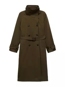 Межсезонное пальто MANGO Laura, оливковый