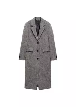 Межсезонное пальто MANGO Paris, серый