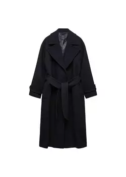 Межсезонное пальто MANGO traviata, черный