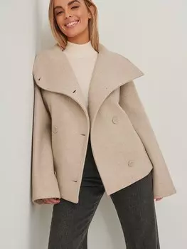 Межсезонное пальто NA-KD Between-Seasons Coat, песочный