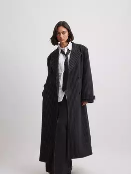 Межсезонное пальто NA-KD Between-Seasons Coat, черный