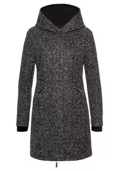 Межсезонное пальто Polarino, пятнистый серый