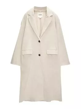 Межсезонное пальто Pull&Bear, экрю