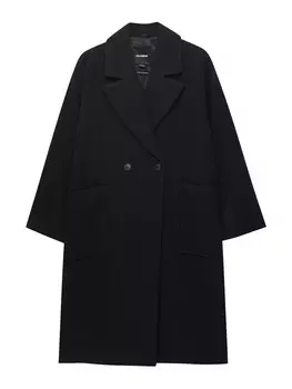 Межсезонное пальто Pull&Bear Between-Seasons Coat, черный