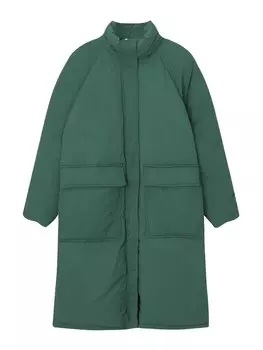 Межсезонное пальто Pull&Bear Between-Seasons Coat, зеленый