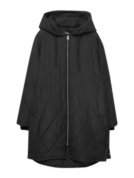 Межсезонное пальто Pull&Bear, черный