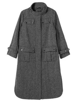 Межсезонное пальто Sheego, пятнистый серый