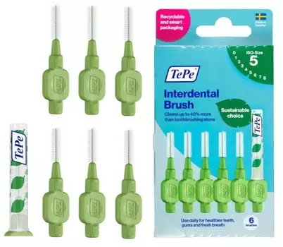 Межзубные ершики TePe Original 0,8 мм 6 шт. Очистители зубов, , 113060, [цвет]