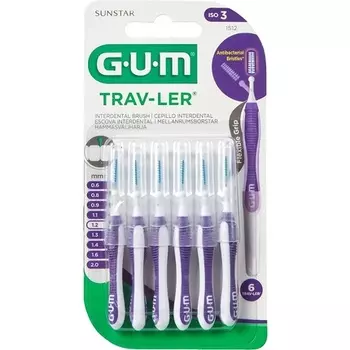 Межзубные щетки Trav-Ler 1,2 мм, фиолетовые, 6 шт. в упаковке 6 шт., Gum