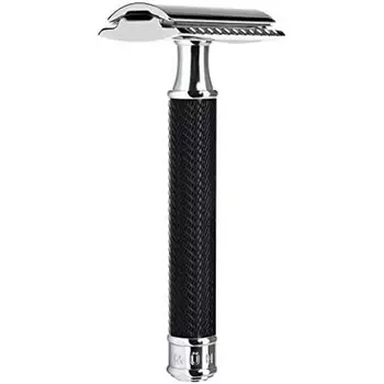 MHLE Традиционная безопасная бритва, черная, с закрытым гребнем M Mhle