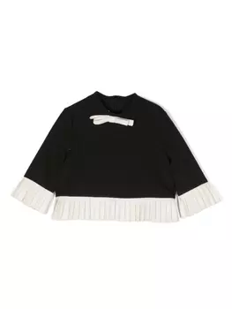 Mi Mi Sol блузка с плиссировкой, черный