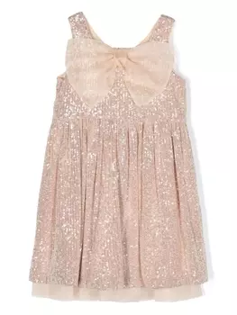 Mi Mi Sol платье с пайетками и бантом, розовый