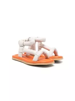 Mi Mi Sol сандалии с дутыми ремешками, нейтральный цвет