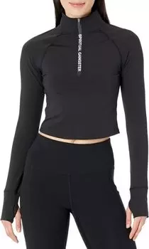 Mia Warm Core, молния 1/2, длинный рукав Spiritual Gangster, черный