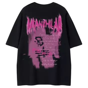 Mianzhi Хлопковая футболка унисекс, Бургундия