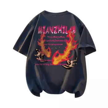 Mianzhi Хлопковая футболка унисекс, Черный