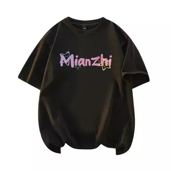 Mianzhi Хлопковая футболка унисекс, Черный