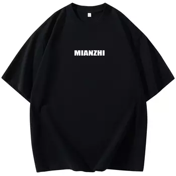 Mianzhi Хлопковая футболка унисекс, Черный