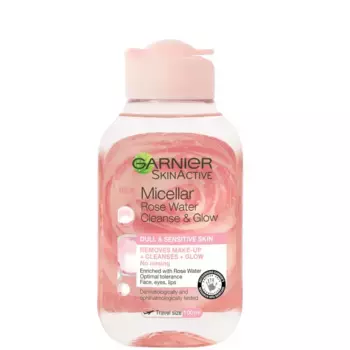 Мицеллярная розовая вода для очищения и блеска 100 мл Garnier
