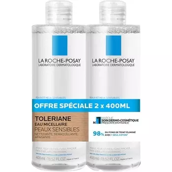 Мицеллярная вода Toleriane для чувствительной кожи 400 мл - упаковка из 2 шт. La Roche-Posay