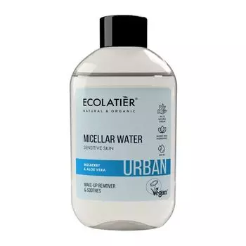 Мицеллярная вода Urban Mulberry & Aloe Vera для чувствительной кожи Ecolatier, 400 мл