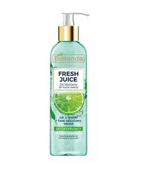 Мицеллярный гель детоксицирующий с цитрусово-известковой водой, 190 мл Bielenda, Fresh Juice