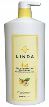 Мицеллярный гель для душа Linda Vegan с дозатором Mirabelle 1 л Inna marka
