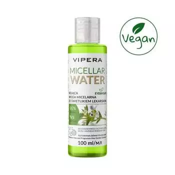 МИЦЕЛЛЯРНАЯ ВОДА С БОБАМИ Vegan для чувствительной кожи, для снятия макияжа с глаз и лица 100 мл, Vipera