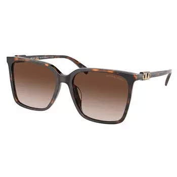 Michael Kors ACADIA MK 2199 395173 55 мм женские прямоугольные солнцезащитные очки, цвет bi layer dark/cream tortoise