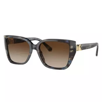 Michael Kors ACADIA MK 2199 395213 55 мм женские прямоугольные солнцезащитные очки, цвет bright blue tortoise