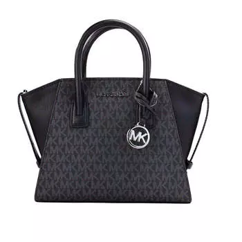 Michael Kors Avril Маленькая женская сумка через плечо из кожи ПВХ с молнией сверху, мультиколор