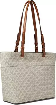 Michael Kors Bedford Средняя верхняя сумка с карманом на молнии, цвет ваниль/желудь, один размер