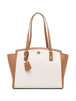 Michael Kors большая сумка-тоут Chantal с логотипом, нейтральный цвет