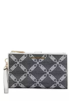 Michael Kors большой кошелек Jet Set с монограммой и жаккардом, черный