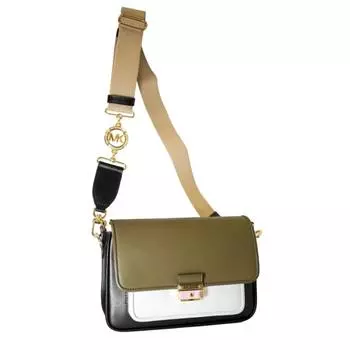 Michael Kors Brandshaw Средняя женская кожаная сумка через плечо с цветными блоками, цвет multi