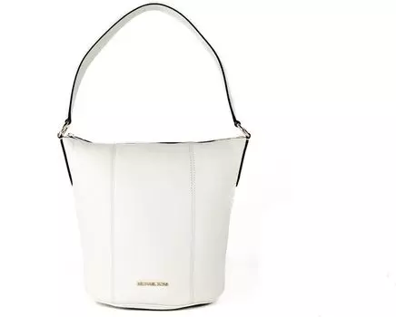 Michael Kors Brooke Сумка-мессенджер среднего размера из светло-кремовой кожи