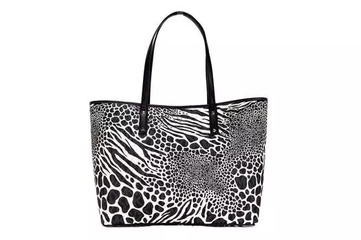 Michael Kors Carter Большая открытая сумка через плечо из ПВХ с животным принтом Женская сумка, мультиколор