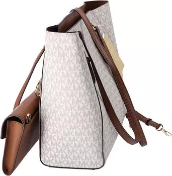 Michael Kors Charlotte Большая 3-в-1 сумка-тоут через плечо из кожи