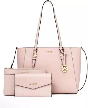 Michael Kors Charlotte Большая кожаная сумка через плечо 3-в-1